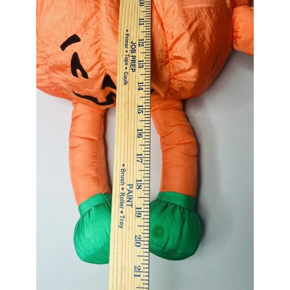 International Silver Co Sitting Nylon Stuffed Pumpkin Halloween Jack-o-lantern - Picture 5 of 7